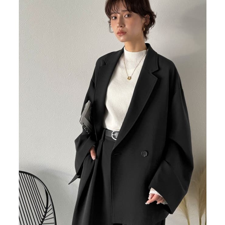 セットアップ可】自由自在に楽しめる。美シルエットテーラードダブル