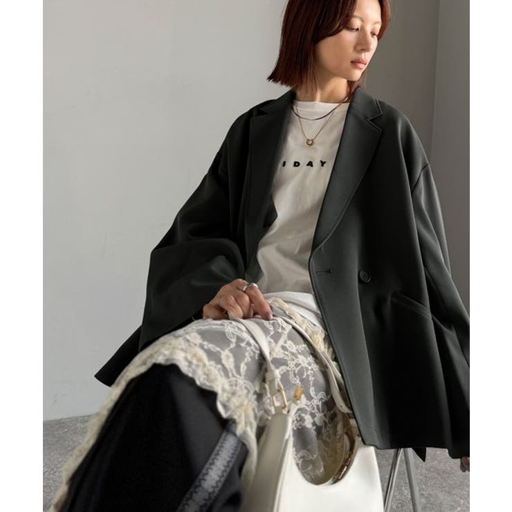 【セットアップ可】自由自在に楽しめる。美シルエットテーラードダブルジャケット | Classical Elf  | 詳細画像31 