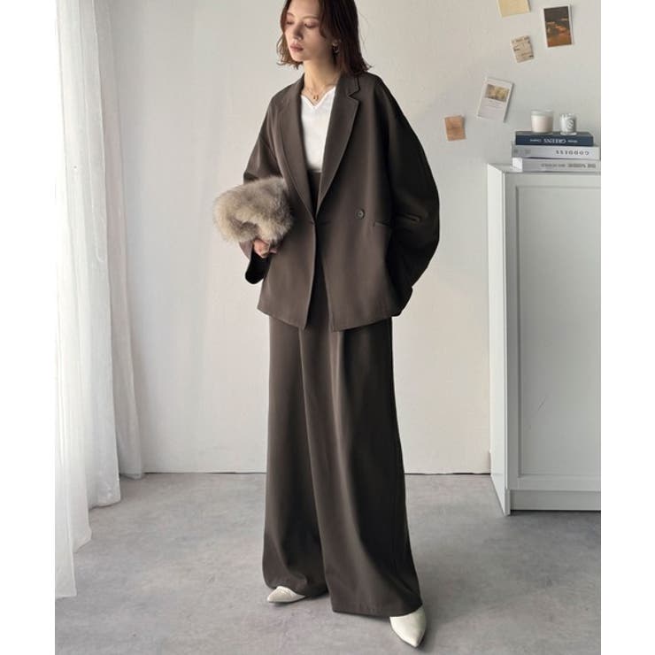 【セットアップ可】自由自在に楽しめる。美シルエットテーラードダブルジャケット | Classical Elf  | 詳細画像48 