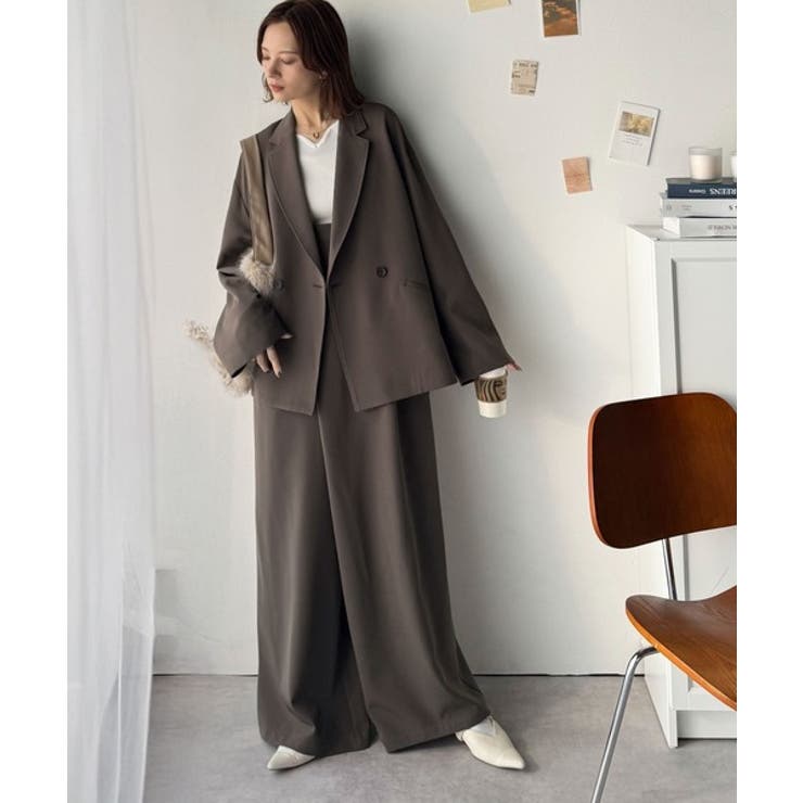 【セットアップ可】自由自在に楽しめる。美シルエットテーラードダブルジャケット | Classical Elf  | 詳細画像50 