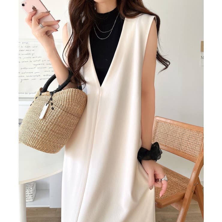 落ち感が美しい。抜け感レイヤードも叶う、上品カットジョーゼットワンピース（ロング… | Classical Elf  | 詳細画像9 