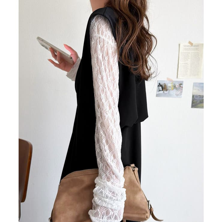 落ち感が美しい。抜け感レイヤードも叶う、上品カットジョーゼットワンピース（ロング… | Classical Elf  | 詳細画像17 