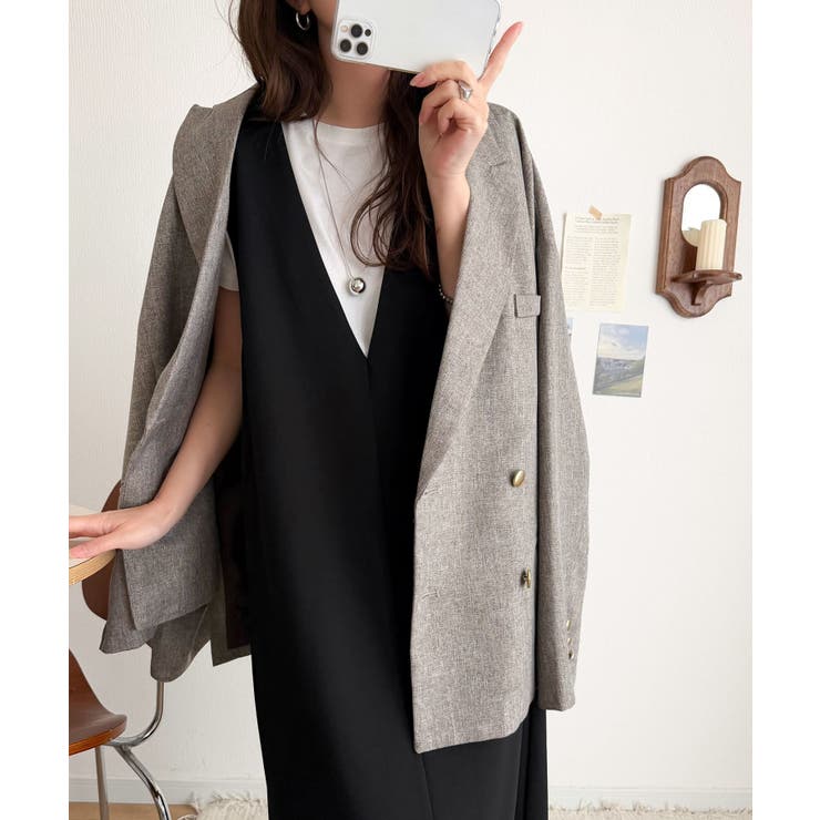 落ち感が美しい。抜け感レイヤードも叶う、上品カットジョーゼットワンピース（ロング… | Classical Elf  | 詳細画像19 