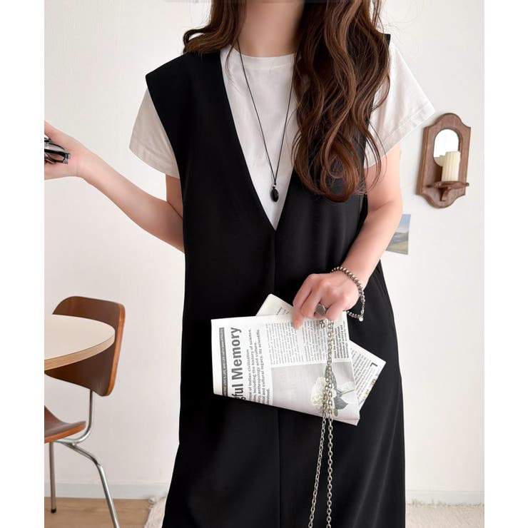 落ち感が美しい。抜け感レイヤードも叶う、上品カットジョーゼットワンピース（ロング… | Classical Elf  | 詳細画像20 