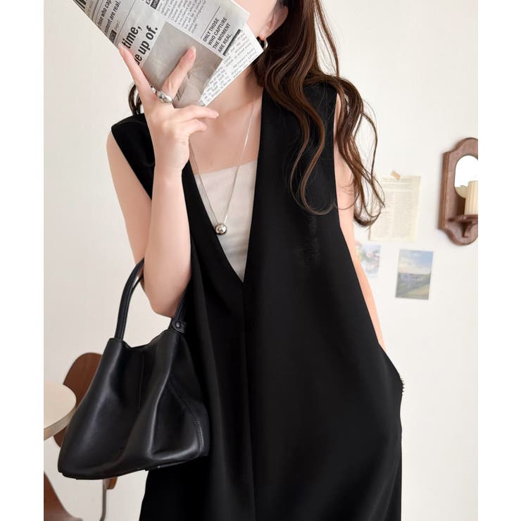 落ち感が美しい。抜け感レイヤードも叶う、上品カットジョーゼットワンピース（ロング… | Classical Elf  | 詳細画像21 