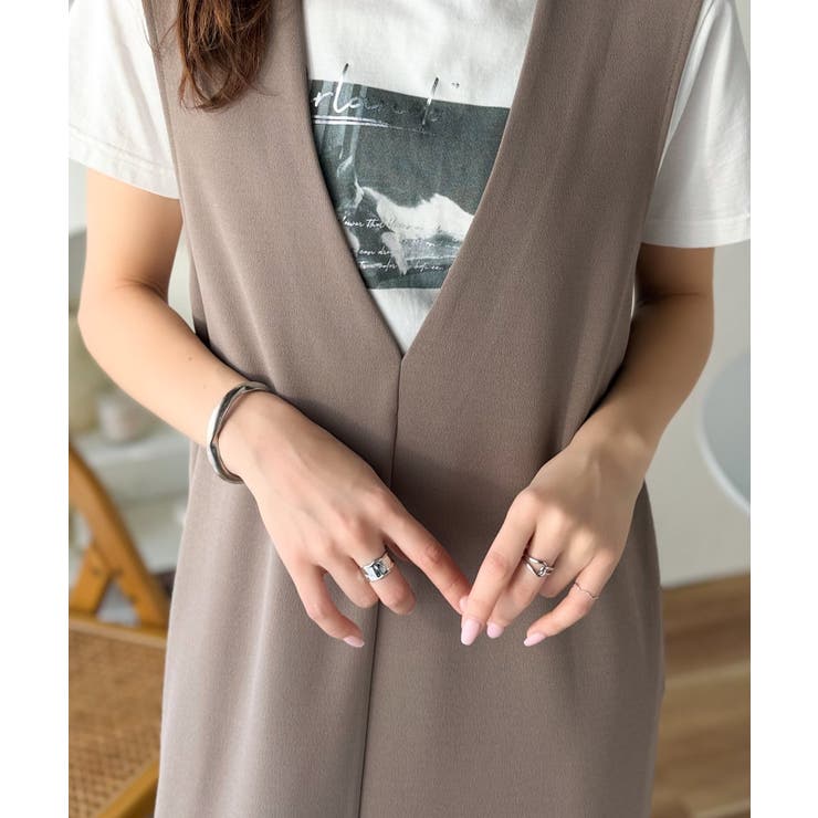 落ち感が美しい。抜け感レイヤードも叶う、上品カットジョーゼットワンピース（ロング… | Classical Elf  | 詳細画像28 