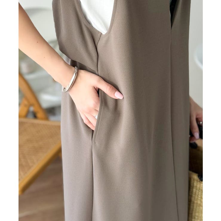 落ち感が美しい。抜け感レイヤードも叶う、上品カットジョーゼットワンピース（ロング… | Classical Elf  | 詳細画像29 