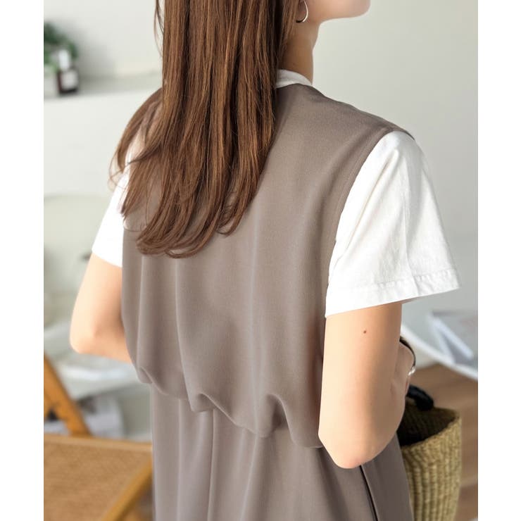 落ち感が美しい。抜け感レイヤードも叶う、上品カットジョーゼットワンピース（ロング… | Classical Elf  | 詳細画像30 