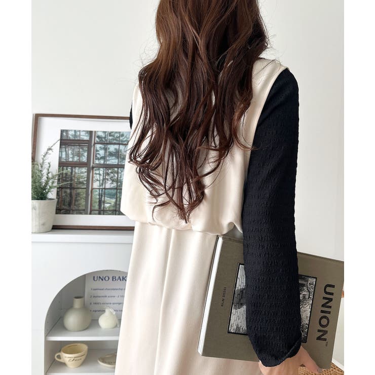 落ち感が美しい。抜け感レイヤードも叶う、上品カットジョーゼットワンピース（ロング… | Classical Elf  | 詳細画像3 