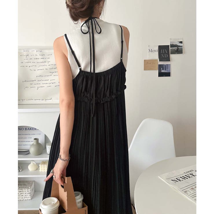 これでコーデ完成の優秀セット！カシュクールウール混ニット×キャミワンピース（セッ… | Classical Elf  | 詳細画像24 