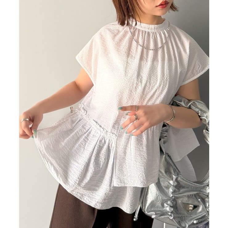 大人カジュアルに活躍。前後2wayサッカー素材アシンメトリーティアードフリルプル… | Classical Elf  | 詳細画像12 