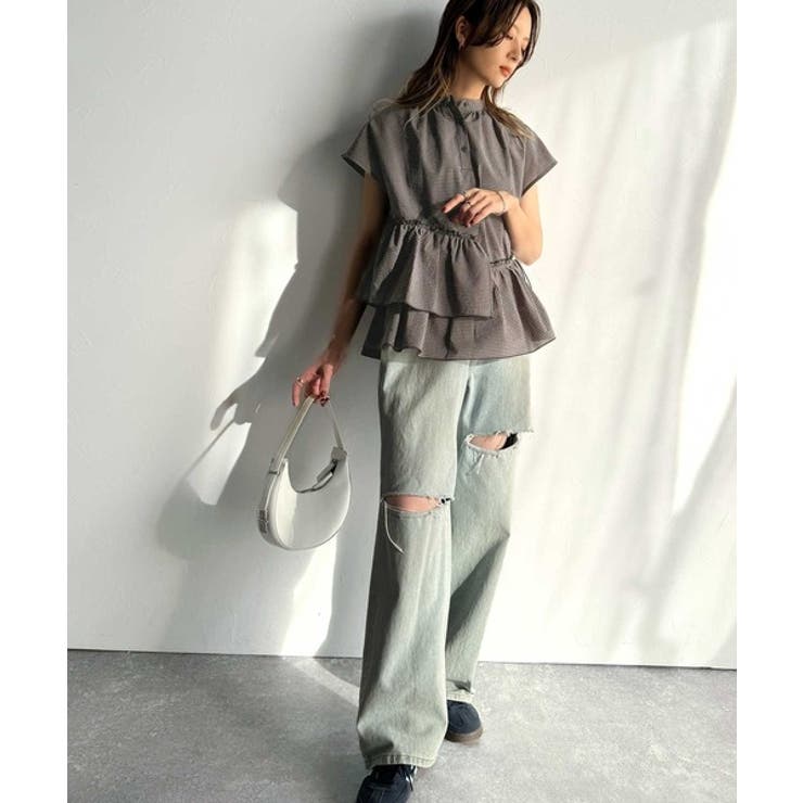 大人カジュアルに活躍。前後2wayサッカー素材アシンメトリーティアードフリルプル… | Classical Elf  | 詳細画像27 