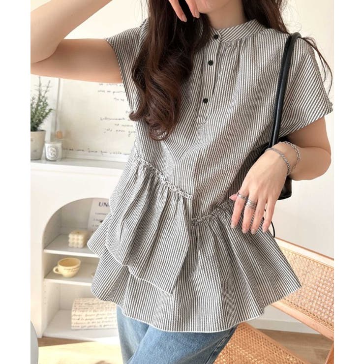 大人カジュアルに活躍。前後2wayサッカー素材アシンメトリーティアードフリルプル… | Classical Elf  | 詳細画像30 