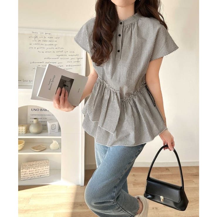 大人カジュアルに活躍。前後2wayサッカー素材アシンメトリーティアードフリルプル… | Classical Elf  | 詳細画像33 