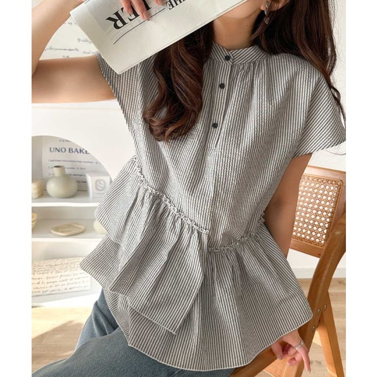 大人カジュアルに活躍。前後2wayサッカー素材アシンメトリーティアードフリルプル… | Classical Elf  | 詳細画像34 