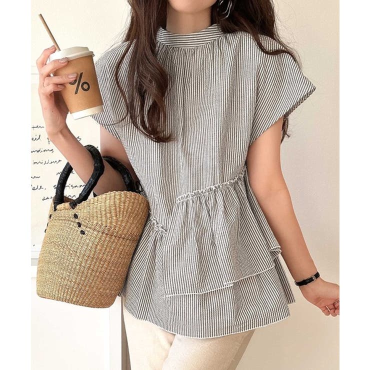 大人カジュアルに活躍。前後2wayサッカー素材アシンメトリーティアードフリルプル… | Classical Elf  | 詳細画像37 