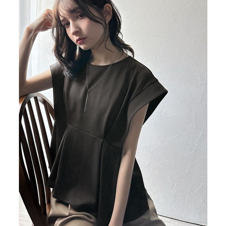 チャコール | 大人のこなれ感、前後2wayウエストタックカットソー | Classical Elf 