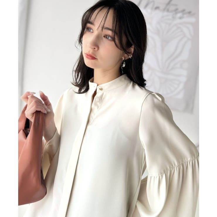 360度可愛い♪フレアスリーブバンドカラーブラウス（長袖） | Classical Elf  | 詳細画像6 