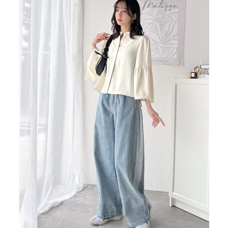 360度可愛い♪フレアスリーブバンドカラーブラウス（長袖） | Classical Elf  | 詳細画像7 