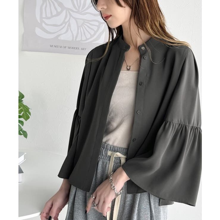 360度可愛い♪フレアスリーブバンドカラーブラウス（長袖） | Classical Elf  | 詳細画像9 