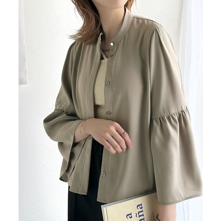 360度可愛い♪フレアスリーブバンドカラーブラウス（長袖） | Classical Elf  | 詳細画像16 