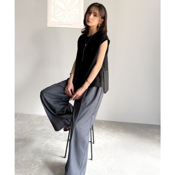 上品フェミニンに決まる。裾シアープリーツライトダンボールフレンチスリーブ風Tシャ… | Classical Elf  | 詳細画像20 