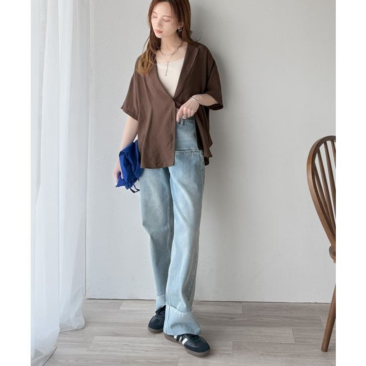 透ける、揺れる、魅せる。ヴィンテージライクシアー素材開襟シャツブラウス（半袖） | Classical Elf  | 詳細画像26 