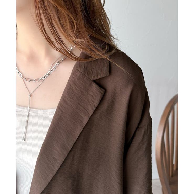 透ける、揺れる、魅せる。ヴィンテージライクシアー素材開襟シャツブラウス（半袖） | Classical Elf  | 詳細画像32 