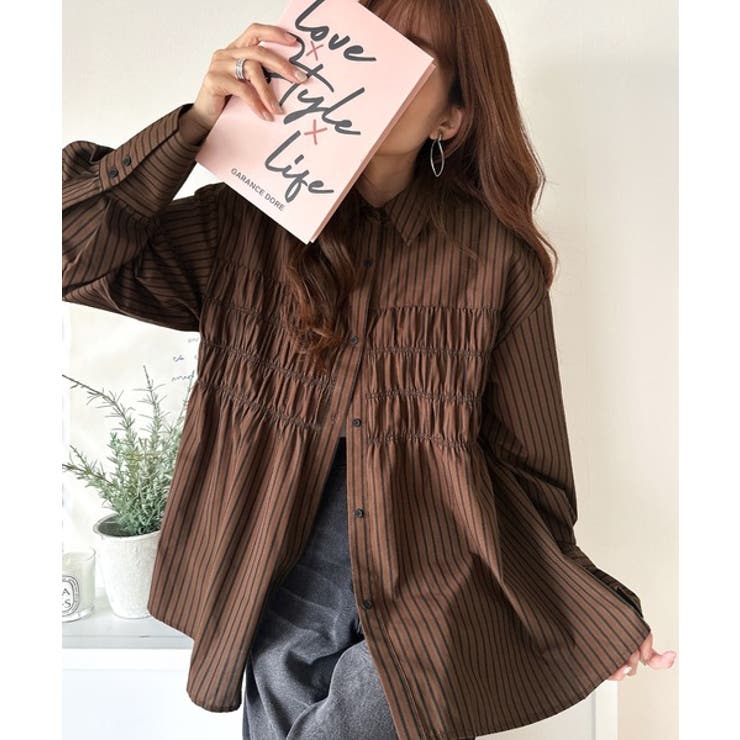 立体感を纏う。シャーリングビスチェ風ロングカフスビッグシャツ（長袖） | Classical Elf  | 詳細画像24 