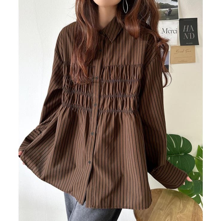 立体感を纏う。シャーリングビスチェ風ロングカフスビッグシャツ（長袖） | Classical Elf  | 詳細画像27 