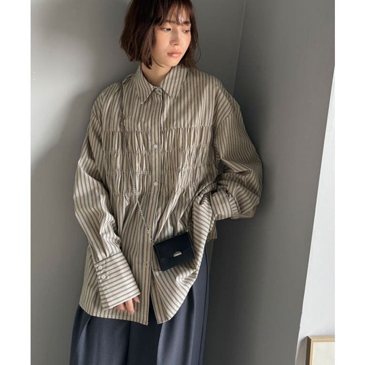 立体感を纏う。シャーリングビスチェ風ロングカフスビッグシャツ（長袖） | Classical Elf  | 詳細画像32 
