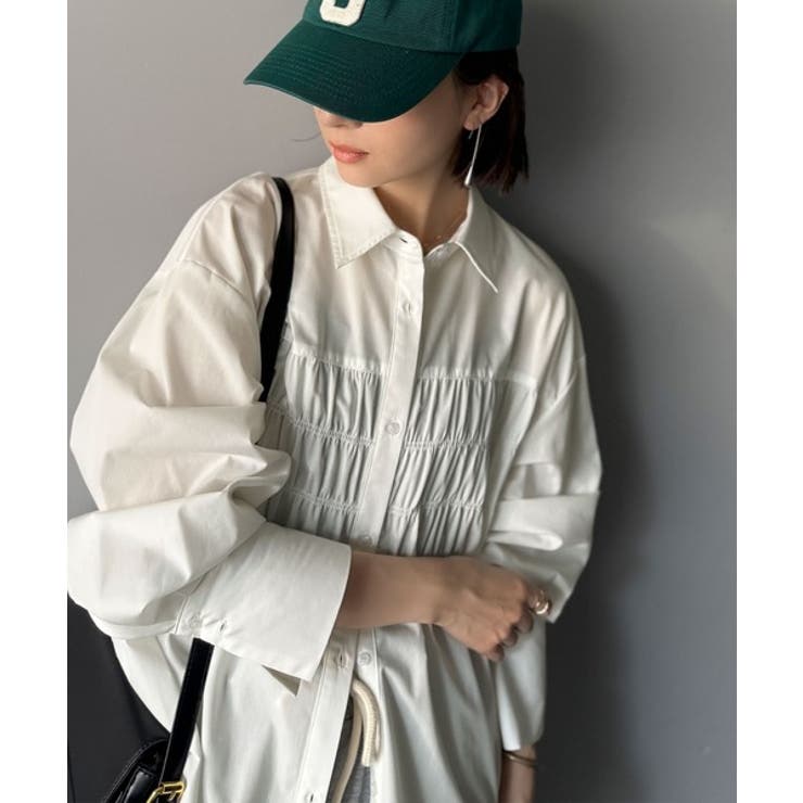 立体感を纏う。シャーリングビスチェ風ロングカフスビッグシャツ（長袖） | Classical Elf  | 詳細画像4 