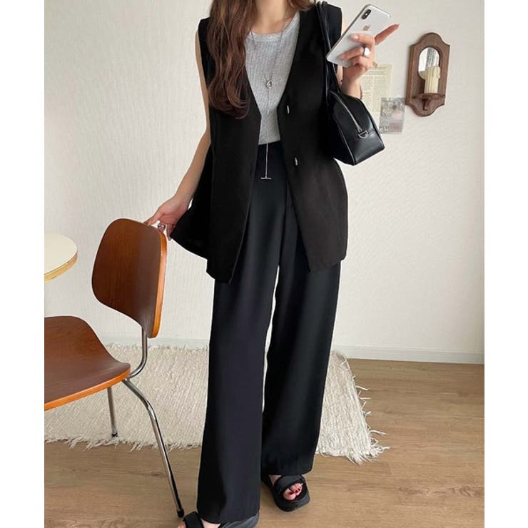 夏コーデを格上げ♪比翼デザイン麻調ペプラムジレベスト | Classical Elf  | 詳細画像7 