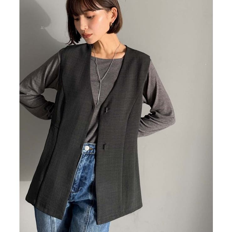 夏コーデを格上げ♪比翼デザイン麻調ペプラムジレベスト | Classical Elf  | 詳細画像13 