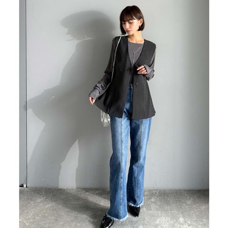 夏コーデを格上げ♪比翼デザイン麻調ペプラムジレベスト | Classical Elf  | 詳細画像14 