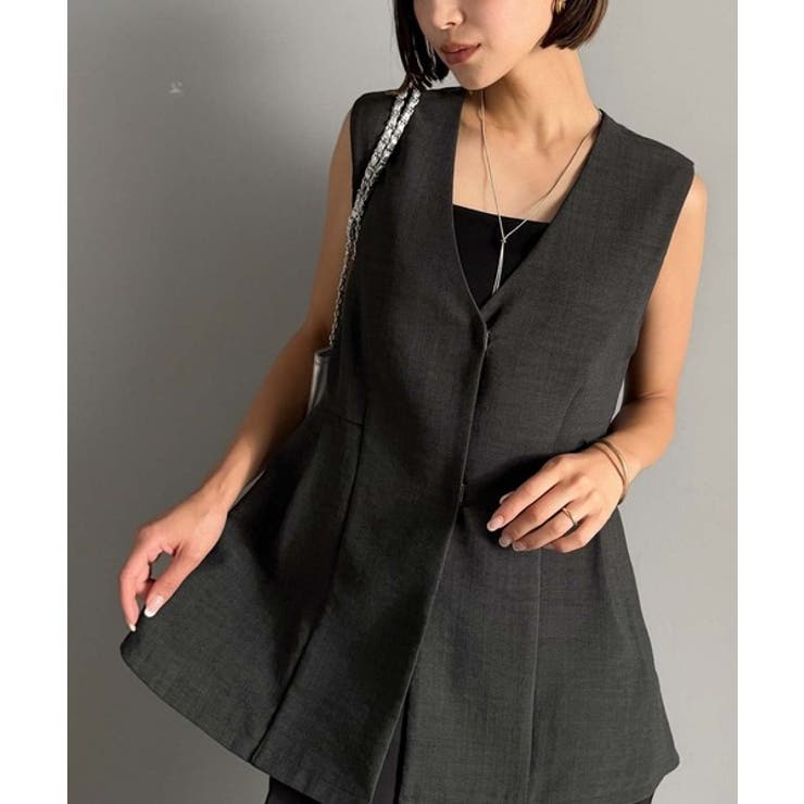 夏コーデを格上げ♪比翼デザイン麻調ペプラムジレベスト | Classical Elf  | 詳細画像19 
