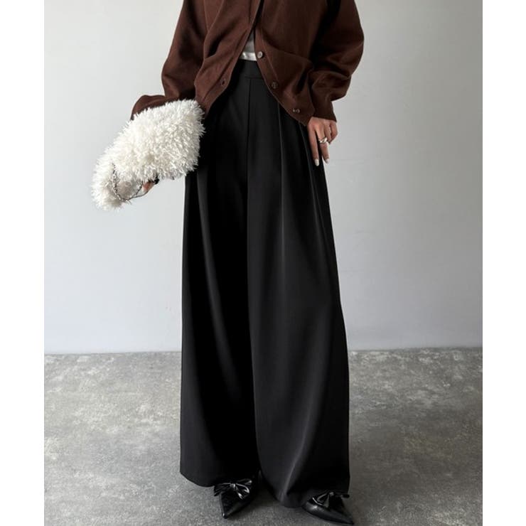 リラックス感ときちんと感を両立。上品見えするとろみ素材2タックスラックスパンツ | Classical Elf  | 詳細画像5 