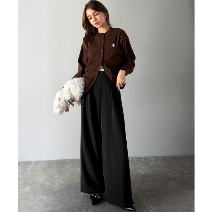 リラックス感ときちんと感を両立。上品見えするとろみ素材2タックスラックスパンツ | Classical Elf  | 詳細画像6 