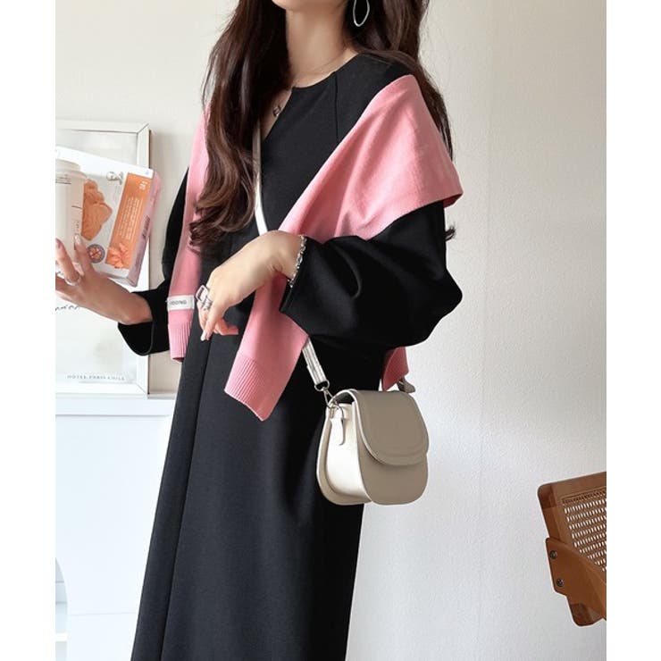 清楚にフェミニン、品よく抜け感。ランタンスリーブキーネックワンピース（ロング丈） | Classical Elf  | 詳細画像18 