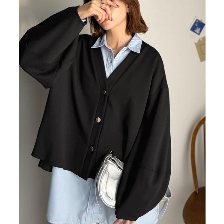 たっぽり袖×ゴールドボタンの欲張りカーデ。ランタンスリーブ金釦Vネックカーディガ… | Classical Elf  | 詳細画像12 