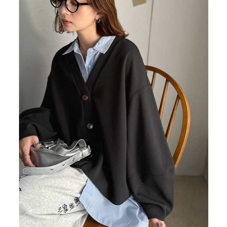 たっぽり袖×ゴールドボタンの欲張りカーデ。ランタンスリーブ金釦Vネックカーディガ… | Classical Elf  | 詳細画像13 