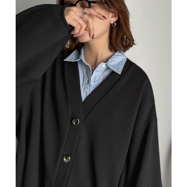 たっぽり袖×ゴールドボタンの欲張りカーデ。ランタンスリーブ金釦Vネックカーディガ… | Classical Elf  | 詳細画像14 