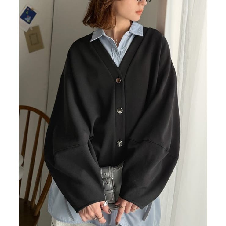 たっぽり袖×ゴールドボタンの欲張りカーデ。ランタンスリーブ金釦Vネックカーディガ… | Classical Elf  | 詳細画像15 