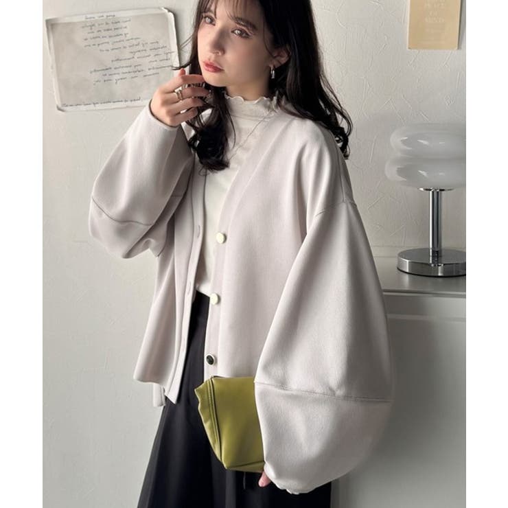 たっぽり袖×ゴールドボタンの欲張りカーデ。ランタンスリーブ金釦Vネックカーディガ… | Classical Elf  | 詳細画像25 