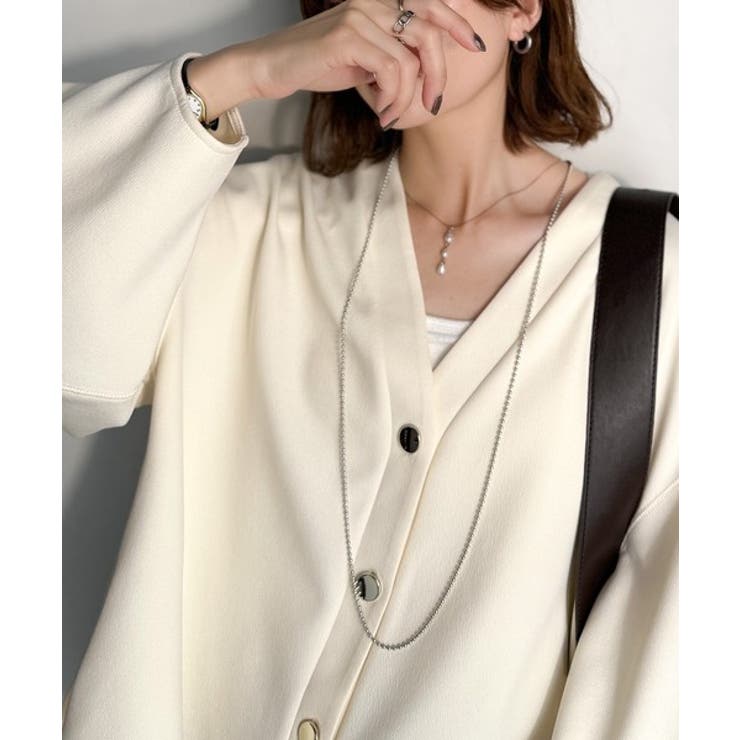 たっぽり袖×ゴールドボタンの欲張りカーデ。ランタンスリーブ金釦Vネックカーディガ… | Classical Elf  | 詳細画像4 