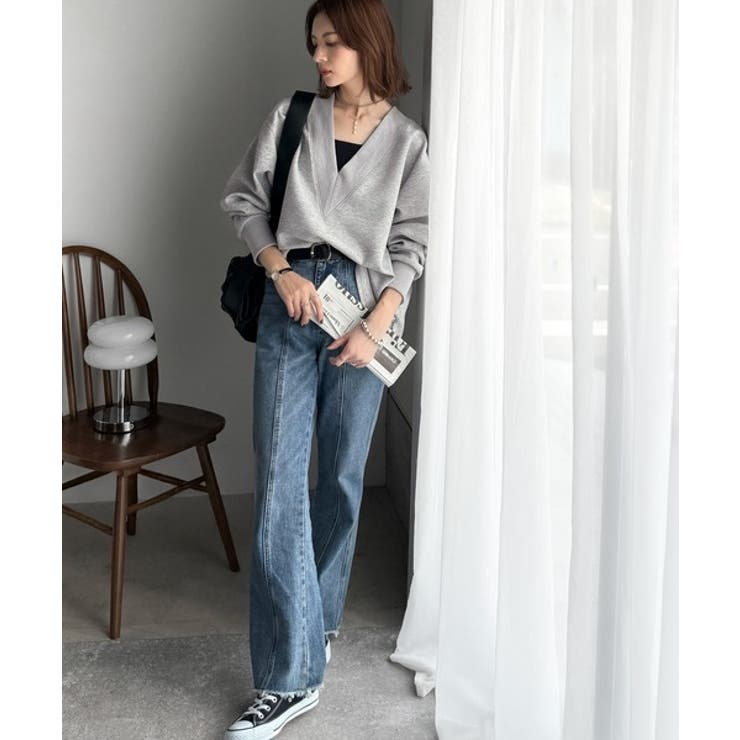 「大人の余裕感」をまとえる！Vネックダンボールカットソー（長袖） | Classical Elf  | 詳細画像10 