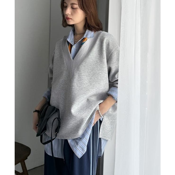 「大人の余裕感」をまとえる！Vネックダンボールカットソー（長袖） | Classical Elf  | 詳細画像11 