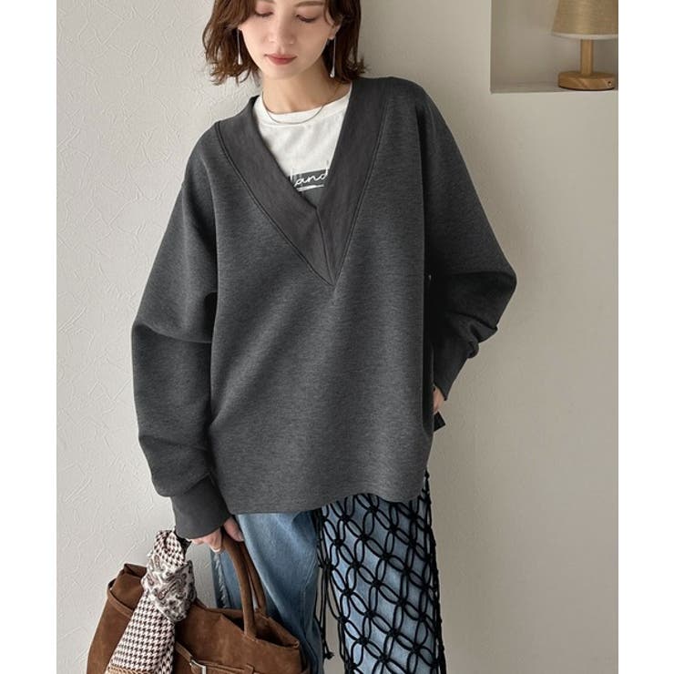 「大人の余裕感」をまとえる！Vネックダンボールカットソー（長袖） | Classical Elf  | 詳細画像17 