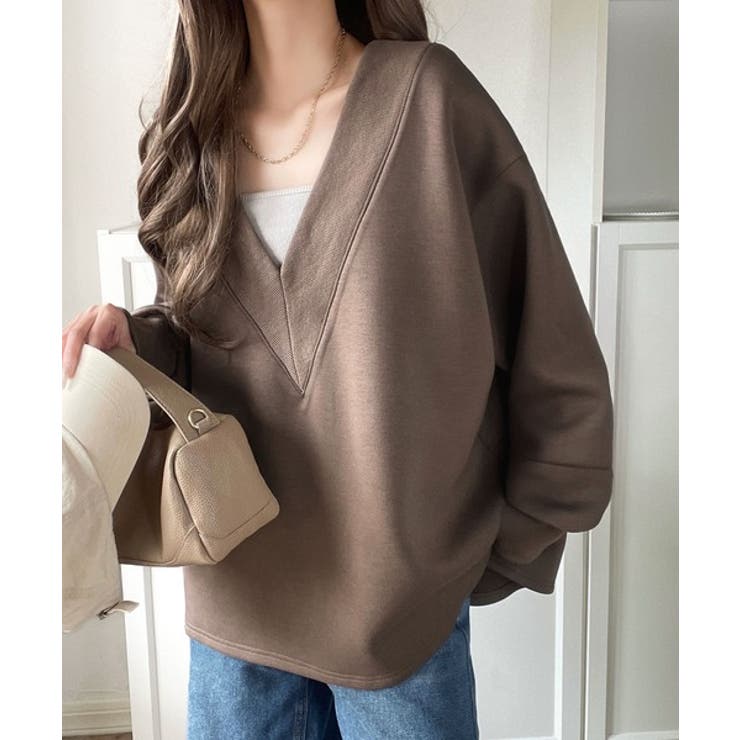 「大人の余裕感」をまとえる！Vネックダンボールカットソー（長袖） | Classical Elf  | 詳細画像22 