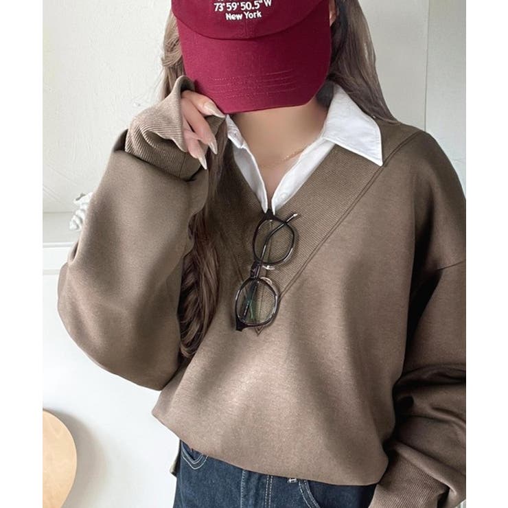 「大人の余裕感」をまとえる！Vネックダンボールカットソー（長袖） | Classical Elf  | 詳細画像24 